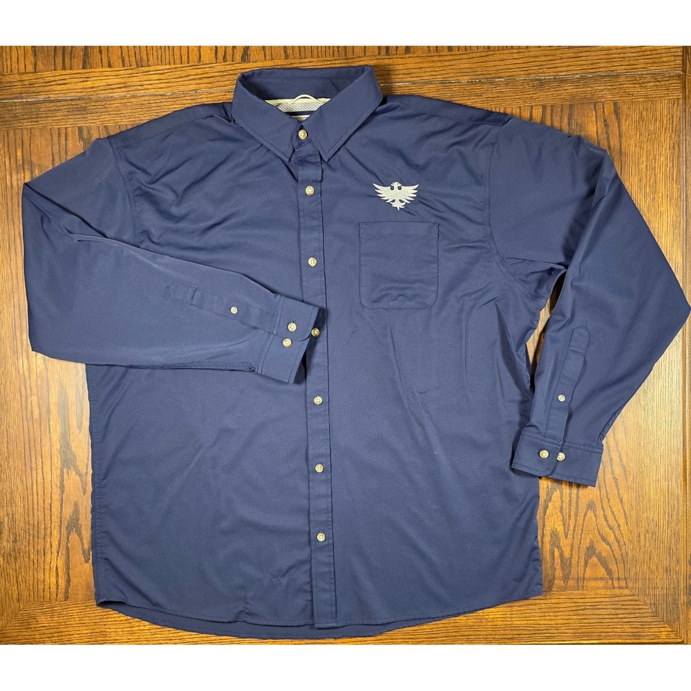 Poncho Outdoors The Uno Mas Shirt Mens XL Regular Blue Long Sleeve